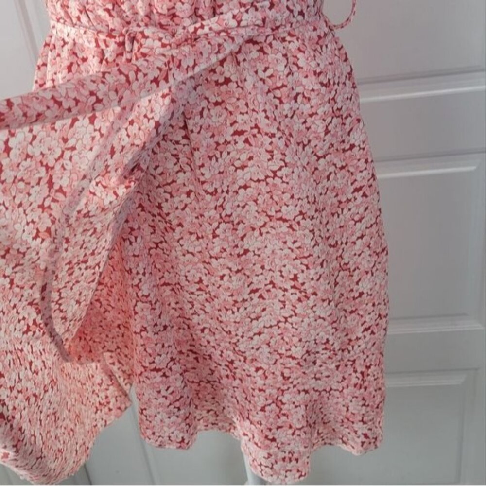 Cupshe Women's pink floral faux wrap dress size Small New With Tags - Picture 5 of 12